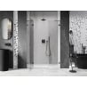 Mexen Lunar drzwi prysznicowe uchylne lewe 140 cm, transparent, gun metal - 834S-140-050-95-00-L