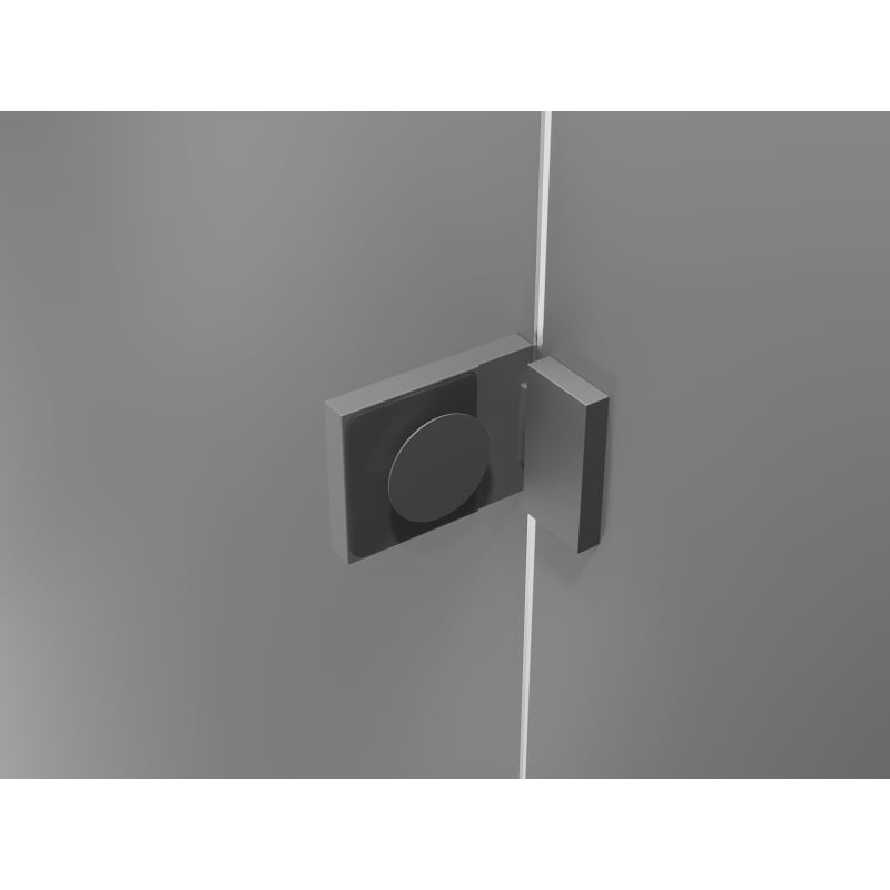 Mexen Lunar drzwi prysznicowe uchylne lewe 145 cm, transparent, gun metal - 834S-145-050-95-00-L