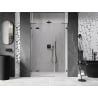 Mexen Lunar drzwi prysznicowe uchylne lewe 150 cm, transparent, gun metal - 834S-150-050-95-00-L