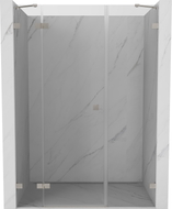 Mexen Lunar drzwi prysznicowe uchylne lewe 120 cm, transparent, nikiel szczotkowany - 834S-120-050-97-00-L