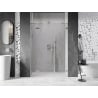 Mexen Lunar drzwi prysznicowe uchylne lewe 135 cm, transparent, nikiel szczotkowany - 834S-135-050-97-00-L