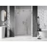 Mexen Lunar drzwi prysznicowe uchylne lewe 135 cm, transparent, nikiel szczotkowany - 834S-135-050-97-00-L