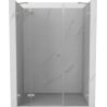 Mexen Lunar drzwi prysznicowe uchylne lewe 140 cm, transparent, nikiel szczotkowany - 834S-140-050-97-00-L