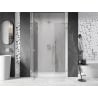 Mexen Lunar drzwi prysznicowe uchylne lewe 140 cm, transparent, nikiel szczotkowany - 834S-140-050-97-00-L