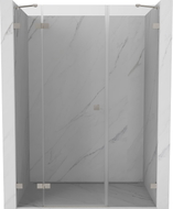 Mexen Lunar drzwi prysznicowe uchylne lewe 145 cm, transparent, nikiel szczotkowany - 834S-145-050-97-00-L