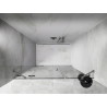 Mexen Lunar drzwi prysznicowe uchylne lewe 155 cm, transparent, nikiel szczotkowany - 834S-155-050-97-00-L