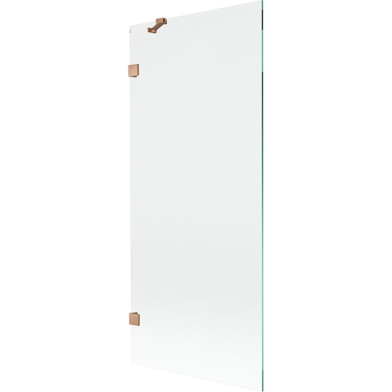 Mexen Lunar parawan nawannowy 1-skrzydłowy 80 x 150 cm, transparent, miedź szczotkowana - 897-080-000-65-00