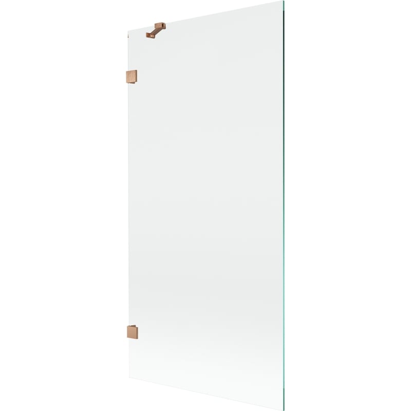 Mexen Lunar parawan nawannowy 1-skrzydłowy 90 x 150 cm, transparent, miedź szczotkowana - 897-090-000-65-00