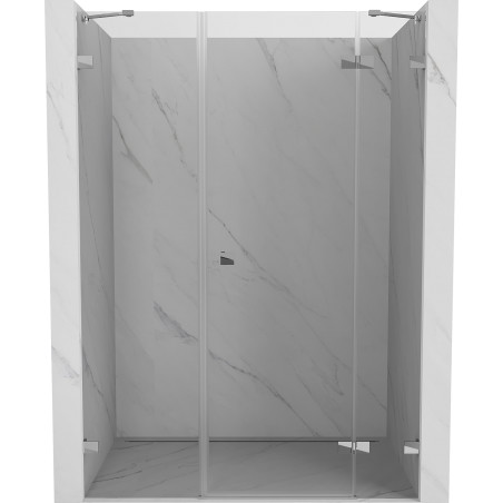 Mexen Lunar drzwi prysznicowe uchylne prawe 145 cm, transparent, chrom - 834S-145-050-01-00-P