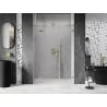 Mexen Lunar L drzwi prysznicowe uchylne lewe 140 cm, transparent, złote szczotkowane - 834SL-140-050-55-00-L