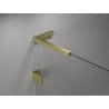 Mexen Lunar L drzwi prysznicowe uchylne lewe 140 cm, transparent, złote szczotkowane - 834SL-140-050-55-00-L