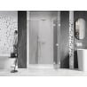 Mexen Lunar drzwi prysznicowe uchylne prawe 120 cm, transparent, białe - 834S-120-050-20-00-P