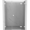 Mexen Lunar drzwi prysznicowe uchylne prawe 140 cm, transparent, białe - 834S-140-050-20-00-P