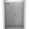 Mexen Lunar L drzwi prysznicowe uchylne lewe 120 cm, transparent, różowe złoto - 834SL-120-050-60-00-L