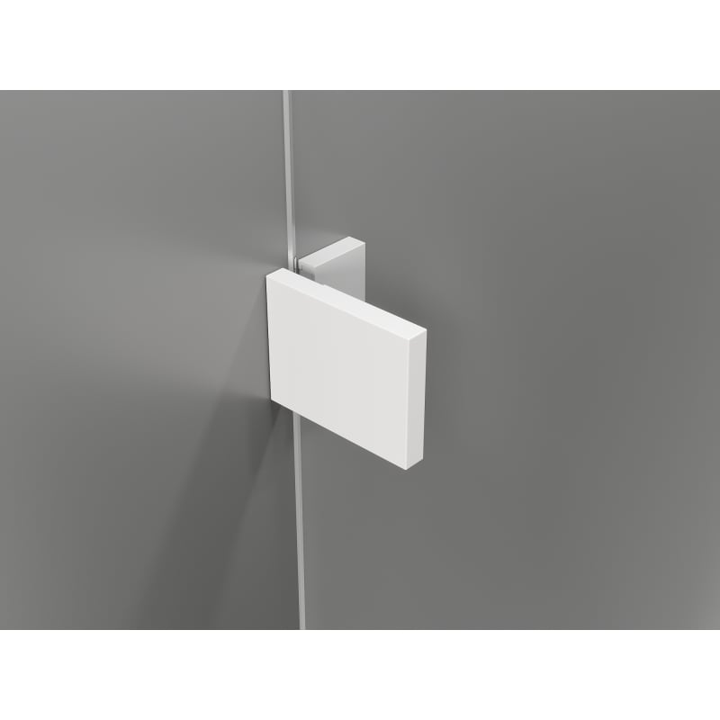 Mexen Lunar drzwi prysznicowe uchylne prawe 150 cm, transparent, białe - 834S-150-050-20-00-P