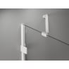 Mexen Lunar drzwi prysznicowe uchylne prawe 155 cm, transparent, białe - 834S-155-050-20-00-P