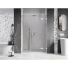 Mexen Lunar drzwi prysznicowe uchylne prawe 155 cm, transparent, białe - 834S-155-050-20-00-P