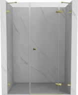 Mexen Lunar drzwi prysznicowe uchylne prawe 120 cm, transparent, złote - 834S-120-050-50-00-P