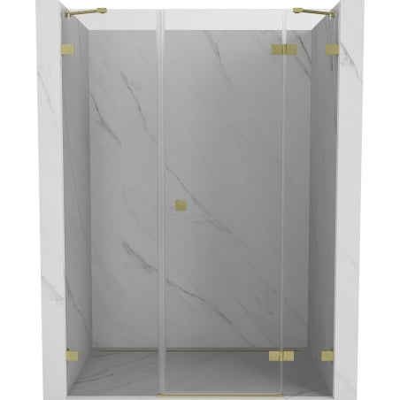 Mexen Lunar drzwi prysznicowe uchylne prawe 120 cm, transparent, złote szczotkowane - 834S-120-050-55-00-P
