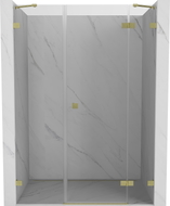 Mexen Lunar drzwi prysznicowe uchylne prawe 120 cm, transparent, złote szczotkowane - 834S-120-050-55-00-P