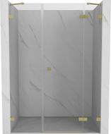 Mexen Lunar drzwi prysznicowe uchylne prawe 140 cm, transparent, złote szczotkowane - 834S-140-050-55-00-P