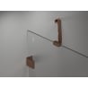 Mexen Lunar drzwi prysznicowe uchylne prawe 135 cm, transparent, różowe złoto - 834S-135-050-60-00-P