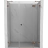 Mexen Lunar drzwi prysznicowe uchylne prawe 135 cm, transparent, różowe złoto - 834S-135-050-60-00-P