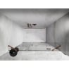 Mexen Lunar drzwi prysznicowe uchylne prawe 135 cm, transparent, różowe złoto - 834S-135-050-60-00-P