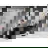Mexen Lunar drzwi prysznicowe uchylne prawe 155 cm, transparent, różowe złoto - 834S-155-050-60-00-P