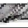 Mexen Lunar drzwi prysznicowe uchylne prawe 155 cm, transparent, różowe złoto - 834S-155-050-60-00-P