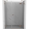 Mexen Lunar drzwi prysznicowe uchylne prawe 135 cm, transparent, miedź szczotkowana - 834S-135-050-65-00-P