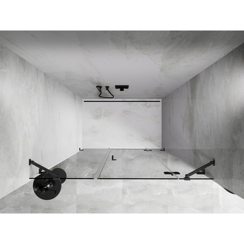 Mexen Lunar drzwi prysznicowe uchylne prawe 120 cm, transparent, gun gray szczotkowany - 834S-120-050-66-00-P