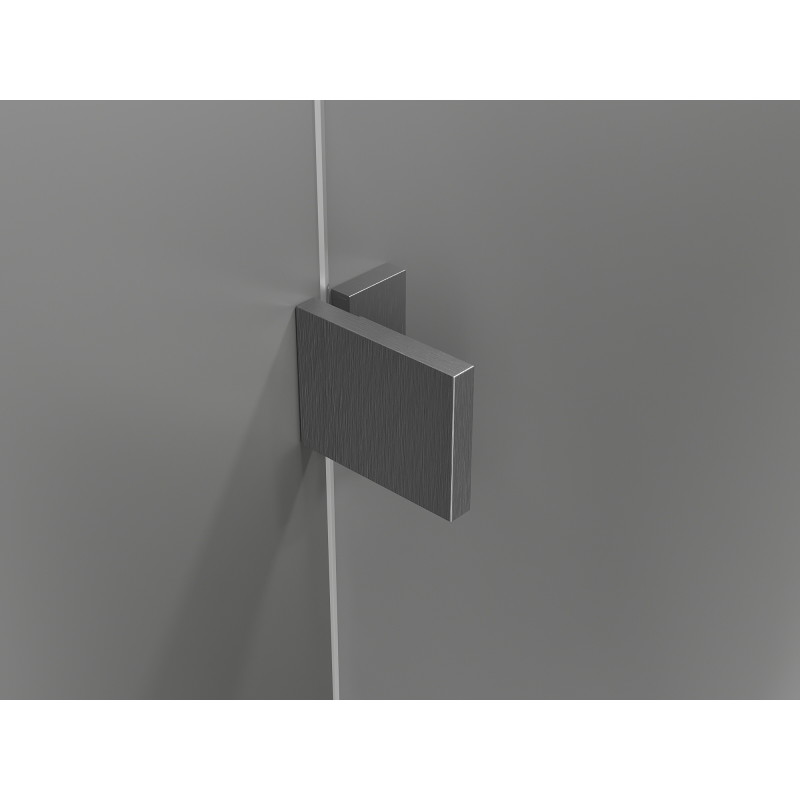 Mexen Lunar drzwi prysznicowe uchylne prawe 125 cm, transparent, gun gray szczotkowany - 834S-125-050-66-00-P