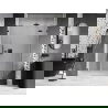 Mexen Lunar drzwi prysznicowe uchylne prawe 155 cm, transparent, gun gray szczotkowany - 834S-155-050-66-00-P