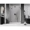 Mexen Lunar L drzwi prysznicowe uchylne lewe 120 cm, transparent, gun gray szczotkowany - 834SL-120-050-66-00-L