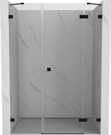 Mexen Lunar drzwi prysznicowe uchylne prawe 120 cm, transparent, czarne - 834S-120-050-70-00-P