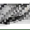 Mexen Lunar drzwi prysznicowe uchylne prawe 130 cm, transparent, czarne - 834S-130-050-70-00-P