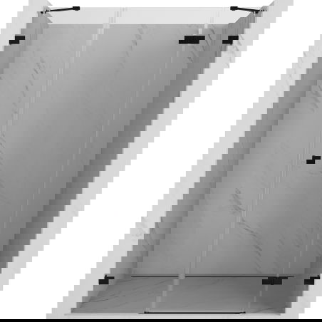 Mexen Lunar drzwi prysznicowe uchylne prawe 140 cm, transparent, czarne - 834S-140-050-70-00-P