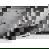 Mexen Lunar drzwi prysznicowe uchylne prawe 140 cm, transparent, czarne - 834S-140-050-70-00-P