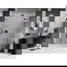 Mexen Lunar drzwi prysznicowe uchylne prawe 140 cm, transparent, czarne - 834S-140-050-70-00-P