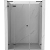 Mexen Lunar L drzwi prysznicowe uchylne lewe 130 cm, transparent, gun gray szczotkowany - 834SL-130-050-66-00-L