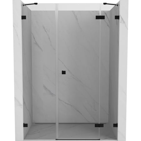 Mexen Lunar drzwi prysznicowe uchylne prawe 155 cm, transparent, czarne - 834S-155-050-70-00-P