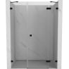 Mexen Lunar drzwi prysznicowe uchylne prawe 155 cm, transparent, czarne - 834S-155-050-70-00-P