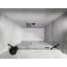 Mexen Lunar drzwi prysznicowe uchylne prawe 155 cm, transparent, czarne - 834S-155-050-70-00-P