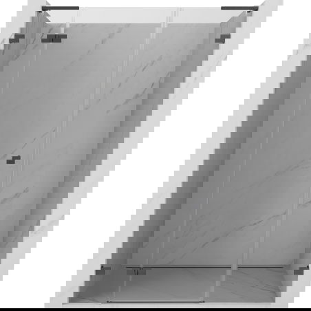 Mexen Lunar L drzwi prysznicowe uchylne lewe 135 cm, transparent, gun gray szczotkowany - 834SL-135-050-66-00-L