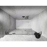 Mexen Lunar L drzwi prysznicowe uchylne lewe 145 cm, transparent, gun gray szczotkowany - 834SL-145-050-66-00-L