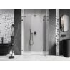 Mexen Lunar drzwi prysznicowe uchylne prawe 140 cm, transparent, gun metal - 834S-140-050-95-00-P