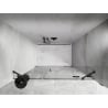 Mexen Lunar drzwi prysznicowe uchylne prawe 150 cm, transparent, gun metal - 834S-150-050-95-00-P