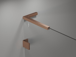 Mexen Lunar L parawan nawannowy 1-skrzydłowy 60 x 150 cm, transparent, miedź szczotkowana - 897L-060-000-65-00