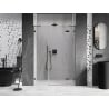 Mexen Lunar drzwi prysznicowe uchylne prawe 160 cm, transparent, gun metal - 834S-160-050-95-00-P